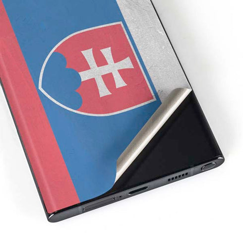 Slovakia Flag Distressed Galaxy Skins
